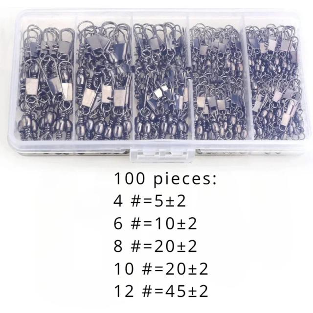 Conjunto Completo de 100 Conectores e Acessórios para Pesca
