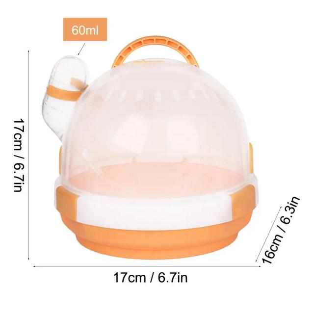 Gaiola Portátil Dobrável Transparente para Hamster, Ouriço e Coelho - Acessórios Ideais para Animais de Estimação em Ambientes Quentes