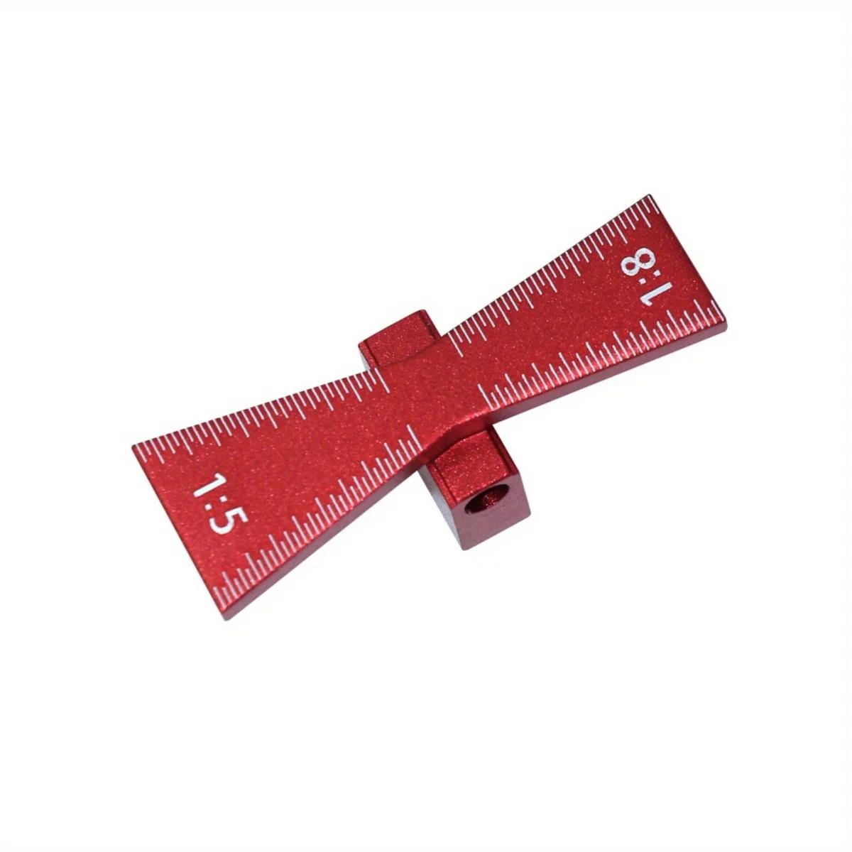 Marcação de madeira para 1:5 1:8-medidor de marcação de roda, guia de gabarito de cauda de andorinha, ferramenta de inscrição de liga de alumínio, régua de escala de polegada/mm - Image 1
