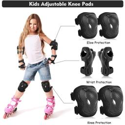 Almofadas de joelho e cotovelo para crianças, Equipamento de proteção, Equipamento de segurança, Patins, Ciclismo, Bicicleta, Skate, Equitação Inline, Esportes - Image 3