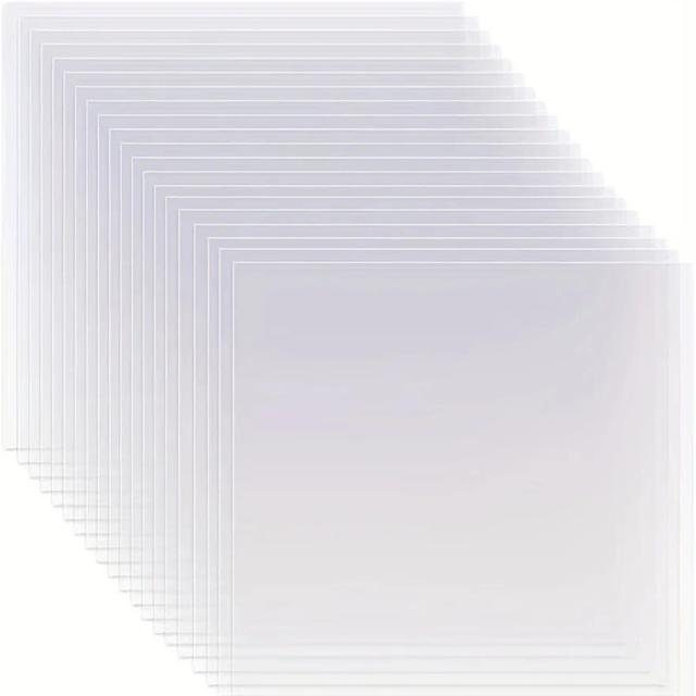 Folhas de Mylar Transparente para Stêncil - 6 Mil - 20 Peças de 12x12"