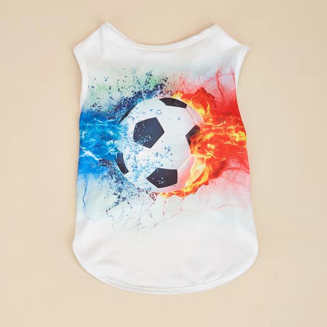 Camisas de Futebol Estilosas para Cães e Gatos: Roupas Confortáveis e Respiráveis para Animais de Estimação Pequenos e Médios