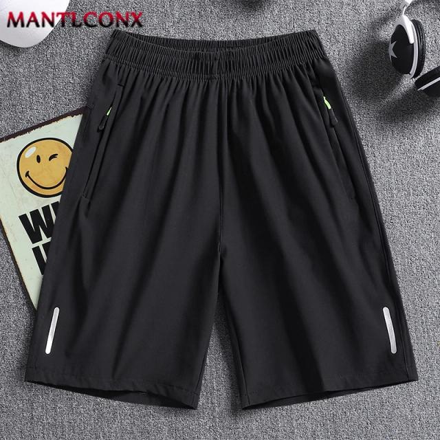 Calções Masculinos de Secagem Rápida para Corrida e Esportes com Bolsos Zíper - Disponíveis em Preto, Tamanhos L-XXXL, Ideal para o Verão
