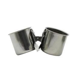 Alimentador de pássaros de aço inoxidável para animais de estimação, copo duplo/único com clipe, alimentador redondo de papagaio, comida, água potável, tigela de alimentação - Image 3