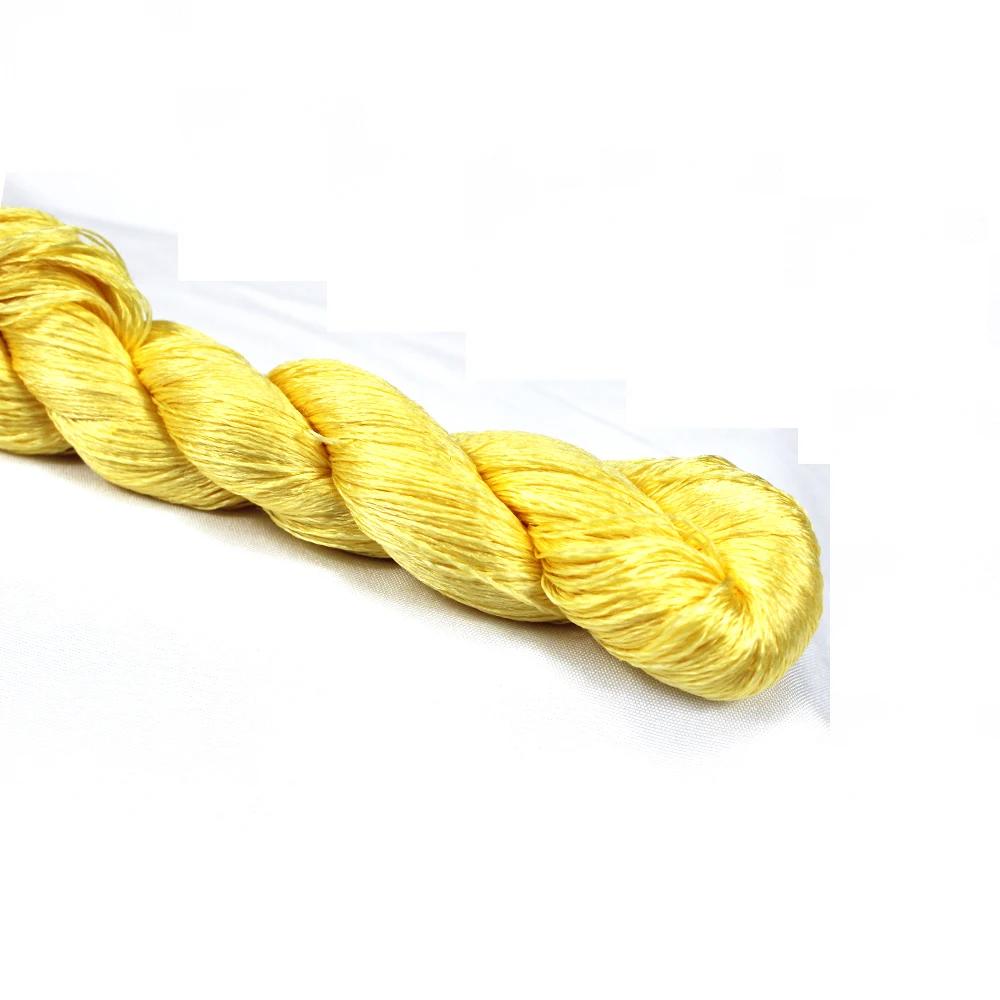 100% linha de seda bordado à mão ponto cruz 1 peça 400m linha de bordado de seda série amarela 10 cores puras - Image 1