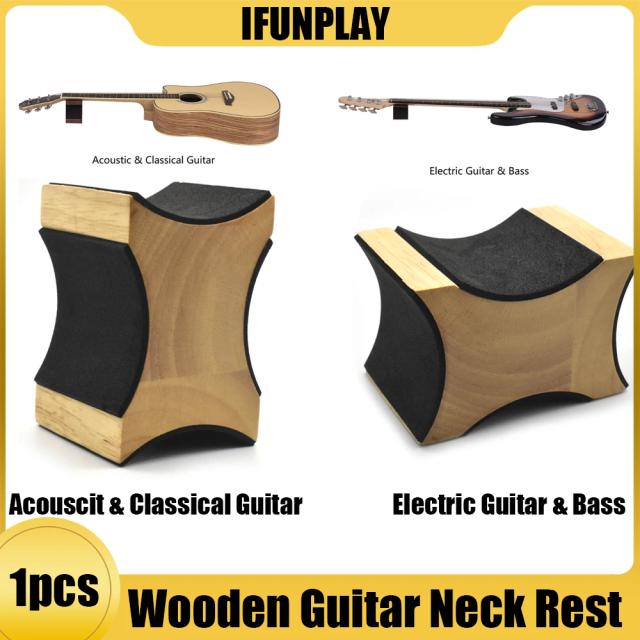 Suporte 2 em 1 para Guitarra e Instrumentos Musicais: Berço para Pescoço de Cavaquinho e Violino
