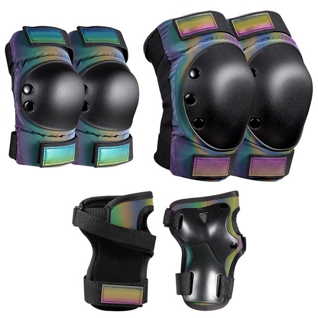 GOMOREON - Protetores de Cotovelo e Joelhos para Adultos e Crianças, Ideal para Skate, Patinação, Scooter e Ciclismo