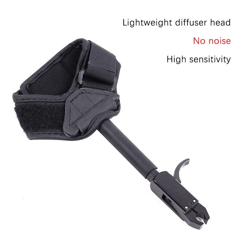 1pc pinça de tiro com arco liberação ajuda cor preta arco composto cinta tiro pro seta gatilho pulseira arco tiro com arco - Image 1