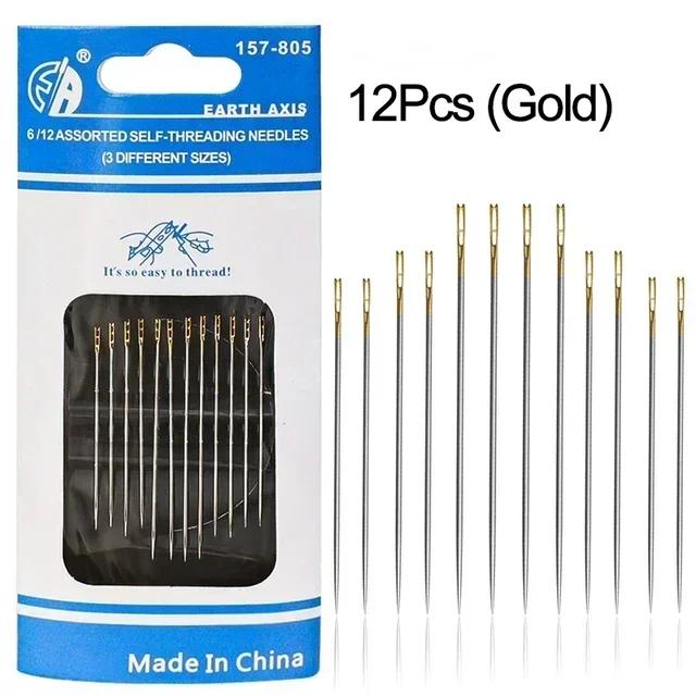 Kit De Agulha De Costura De Aço Inoxidável, Agulha Mágica, Bordado, Homem Velho, Agulhas De Crochê, DIY, Uso Doméstico, Conjunto De Malha - Image 1