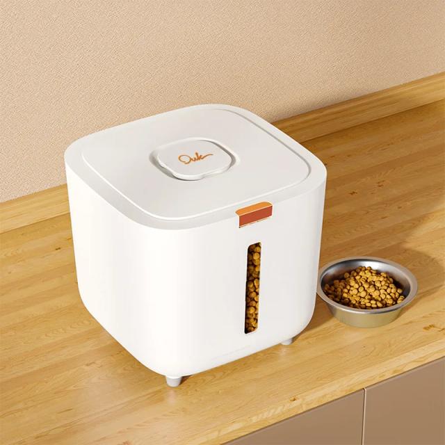 Balde de Armazenamento Multi-Camadas para Ração Pet com Tampa à Prova de Insetos e Umidade - Container Grande para Alimentos de Gato e Cão