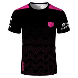 T-shirt personalizada de manga curta para homens e mulheres, equipe Esports, uniforme esportivo 3D, Valorant LED Game Fans Tees, verão, 2023 - Image 2