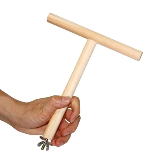 Suporte para Pássaros em Forma de T: Brinquedo e Poleiro para Gaiolas e Acessórios de Papagaios