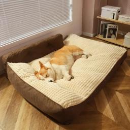 Cama impermeável lavável à máquina do cão, espuma em forma de L, confortável cães grandes, esteira espaçosa para vários cães, família - Image 5