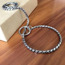 Coleira de cobre para animais de estimação, coleira de cachorro, corrente de cobra, metal Choke, P Slip, coleiras para cães pequenos, médios e grandes - Image 6