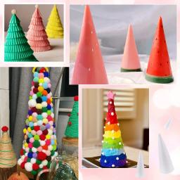 Cones De Espuma Artesanato Mini Árvore De Natal para Crianças, Pintura DIY, Fazendo Brinquedos, Base De Arranjo De Flores, Decoração De Casamento Suprimentos - Image 3