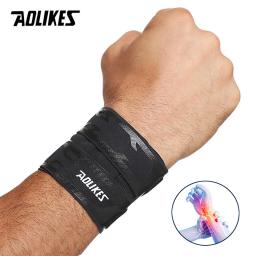 Aolikes-faixa de compressão para pulso, esportiva, suporte para pulso, faixa para fitness, levantamento de peso, basquete, tênis, alívio da dor no pulso - Image 1