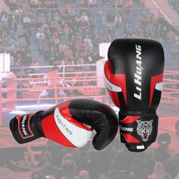 Sparring PU luvas de boxe para homens e mulheres, equipamento profissional Kickboxing, adultos Sandbag Training, Muay 6 8 10 12oz - Image 4