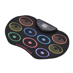 Bateria de música estéreo infantil, Bateria eletrônica USB, Combinação portátil, Instrumento de percussão com apoio para os pés, Pedal - Image 6