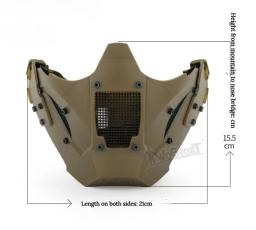 Airsoft máscara protetora de malha meia face ajuste rápido capacete ferroviário para caça paintball csgame tiro esporte ao ar livre - Image 4