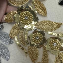Guarnição frisada e bordada para o casamento nupcial, artesanato para DIY vestuário, novo design, 4,5 jardas - Image 4