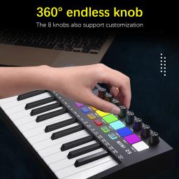 Profissional MIDI Teclado Controlador, Áudio Eletrônico, Inteligente Portátil Organizando, Display OLED, 25 Chave, disponível - Image 5