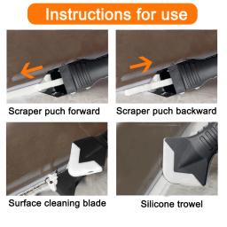 5 em 1 raspador de silicone selante suave conjunto de ferramentas removedor de calafetagem finisher kit argamassa lisa remoção do molde do assoalho conjunto de ferramentas manuais - Image 4