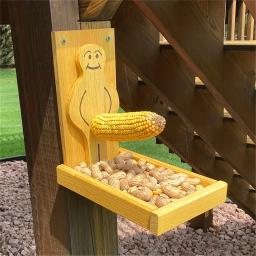 Orgulhoso Homem Esquilo Alimentador De Pássaros, Engraçado Bied Alimentadores para Fora, Suporte De Espiga De Milho e Carregador De Sementes De Amendoim, Quintal Decoração - Image 3