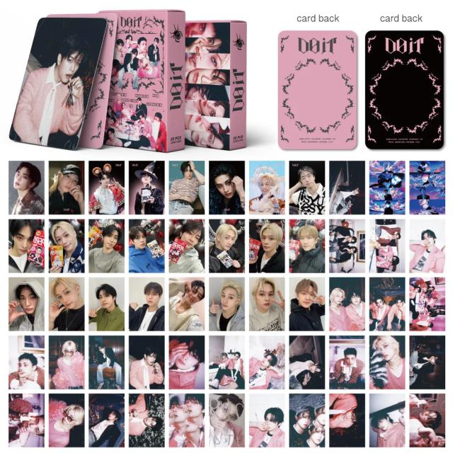 Stray Kids Kpop55 Álbum Pacote de Dor Cartão Lomo Rosa Série 2025