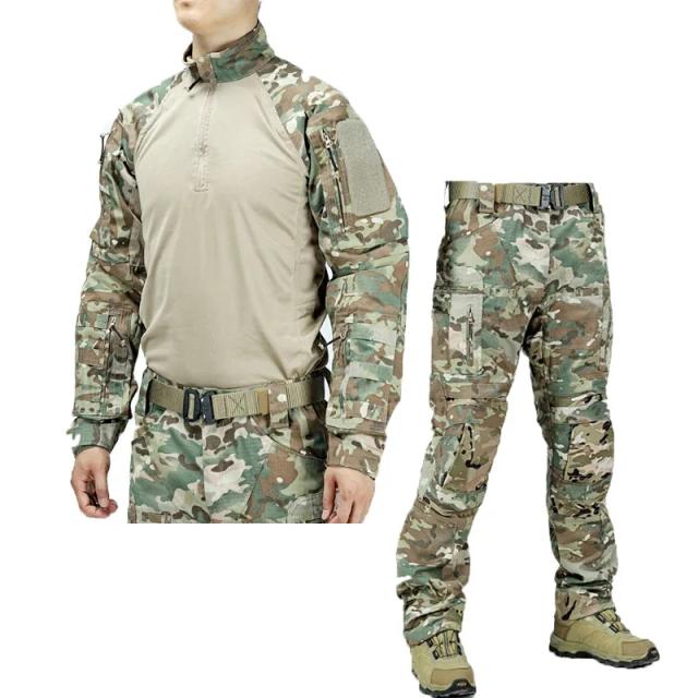 Roupas de Caça Masculinas: Camisa e Calças Táticas Camufladas, Respiráveis e Ideais para Aventuras ao Ar Livre