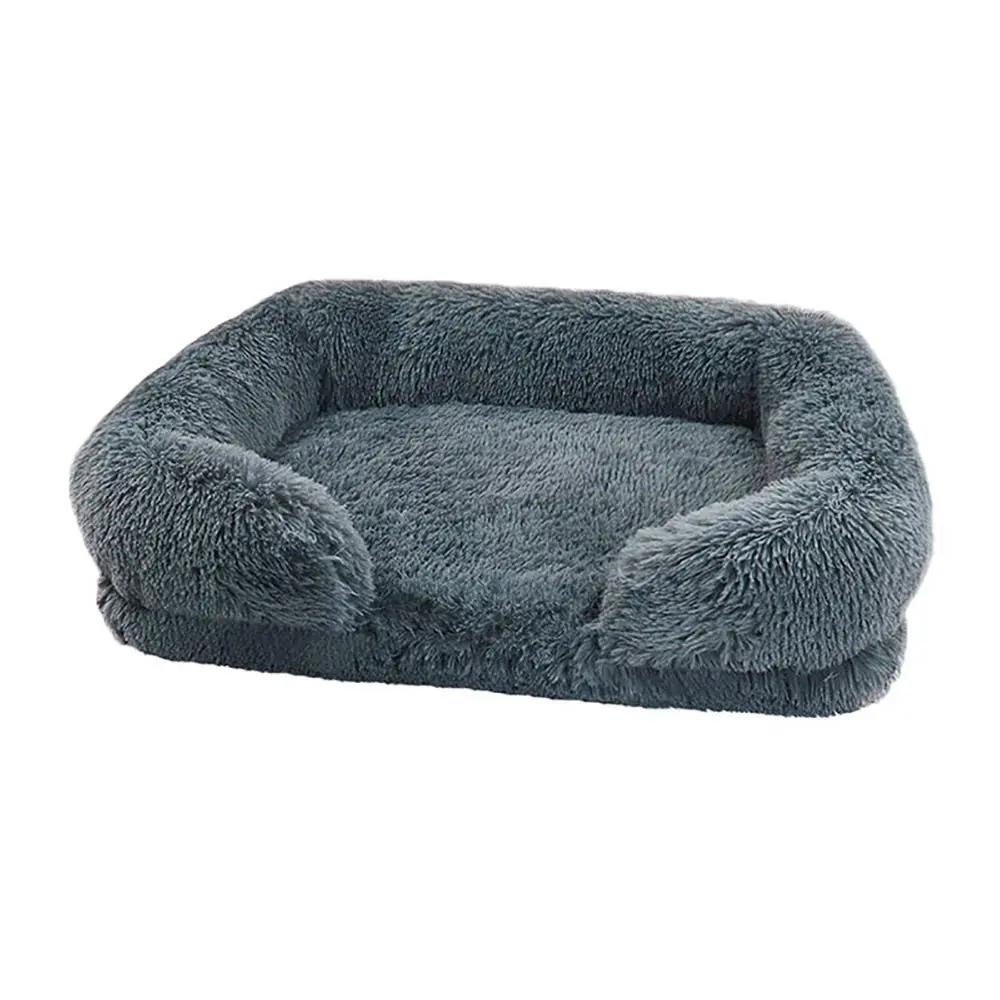 Ortopédica Faux Fur Memória Espuma Lounger, Cozy cama do cão de pelúcia, camas quadradas, Quente Almofada Pet, Fofo com Remover Tampa, lavável - Image 4