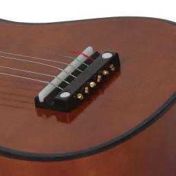 6 cordas pequeno baixo acústico guitarra instrumentos musicais com picaretas basswood ukulele para crianças crianças jogando brinquedo de aprendizagem presente - Image 5