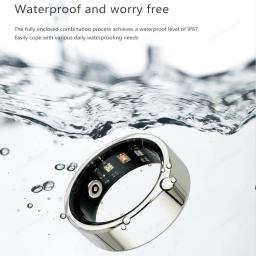 Monitor de Saúde Anel Inteligente Dinâmico para Homens e Mulheres, Medição de Freqüência Cardíaca, Registro de Exercícios, Stress Testing, SmartRing, Pk R02, R03 - Image 5