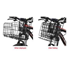 40cm cesta traseira da bicicleta mountain bike cesta de metal dobrável armazenamento traseiro mochila cesta acessórios da bicicleta - Image 4