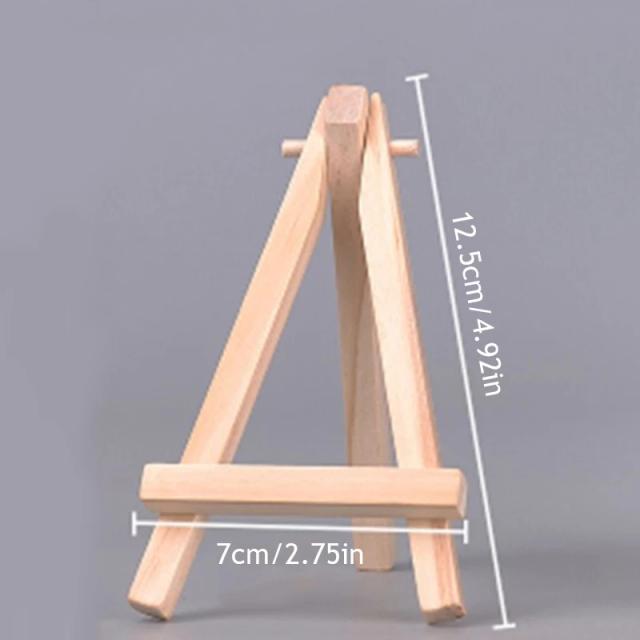 Mini Tripé Cavalete Pequeno para Exposição, Suporte para Pintura e Armazenamento em Madeira, Ideal para Artes e Artesanato - 1 Peça