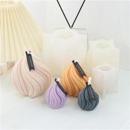 Moldes De Silicone Esculpida Vela Ondulada, Velas De Geometria, Listras Irregulares, DIY Espiral Torção De Moldes De Sabão, Home Art Decor, 3D, Forma De Cebola - Image 2