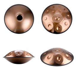 Tambor de língua profissional para iniciantes, ouro mão pandeiro, D menor, aço, instrumento de percussão, 432Hz, 22 ", 9 10 12 Notas - Image 4