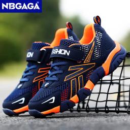 Crianças verão moda tênis único net respirável meninos tênis esporte tênis de corrida não deslizamento lazer formadores - Image 1