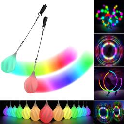 LED água gota luminosa jogando bola, malabarismo colorido bola, cor mudando brinquedo - Image 2
