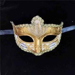 Elegante falso meia máscara facial festival aldult masculino feminino masquerade música veneziano jazz convenção mostrar festa decoração - Image 2