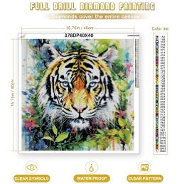 Tiger colorido diamante pintura kit, DIY arte presente para iniciantes, artesanal animal mosaico, decoração para casa, presente surpresa, fácil 5d - Image 5