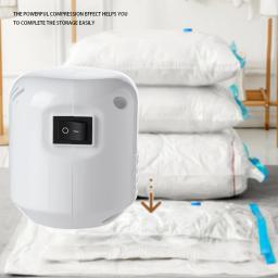 Bomba De Saco De Compressão Selada A Vácuo, Bomba De Ar Elétrica, Mini Máquina De Aferição A Vácuo, EUA, UE, Poupança De Trabalho Para Roupas, Sacos De Armazenamento, 55W - Image 5