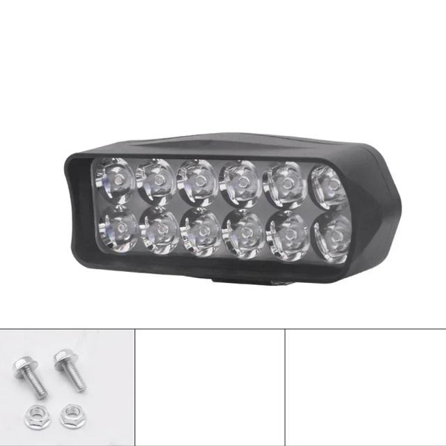 Farol LED Super Brilhante para E-bike e Motocicleta com Voltagem 12V-80V - Ideal para Bicicletas e Triciclos, com 8/12/16 LEDs