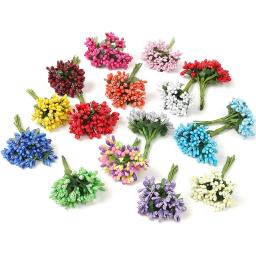 Mini Estame Flores Artificiais, Artesanato De Flores Falsas, Buquê De Casamento, Caixa De Festa, Decoração De Scrapbooking, 12 Pcs, 36 Pcs, 72 Pcs, 144Pcs - Image 4