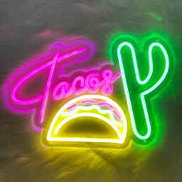 LED Neon Food Sign Taco, Neon Sign Taco, Mexicano - Image 6