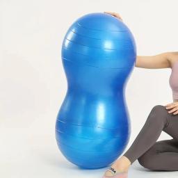 Bola de ioga de amendoim anti-explosão, 90*45cm, para exercícios em casa, equipamentos fitness, academia, yoga, pilates, treinamento com bomba - Image 4