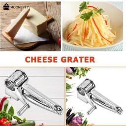 Ralador De Queijo do Aço inoxidável Multi-função Cozinha Plaina Rotativa Cilindros Chocolate Cortador de Legumes Slicer Shredder терка - Image 3