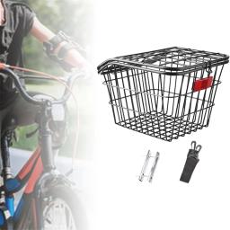 Metal Wire Bicycle Rear Basket, Cesta de carga para Folding Bike, Novo, 1Pc - Image 1