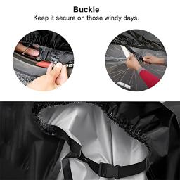 Waterproof Bike Cover com Bloqueio Buraco, Windproof Bicicleta Tampa, ao ar livre, Chuva, Sol, UV, Poeira, 2 Bicicletas - Image 4