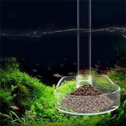 Tigela de prato de tubo de alimentação de aquário acrílico para peixes camarão caracóis suprimentos de alimentação E7CB - Image 6