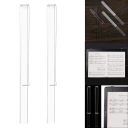 2 pçs clipe de livro de música clipes de livro resistentes a quebras para partitura suporte de piano músico - Image 2